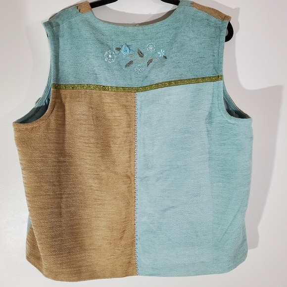 VINTAGE Patchwork Vest Size XL Napa Valley Women's - Picture 2 of 5